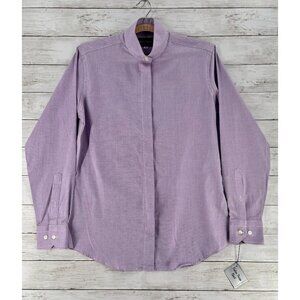 Hadfield's Saddlery Shirt Women's 10 Lavender Button Front Equestrian NWT